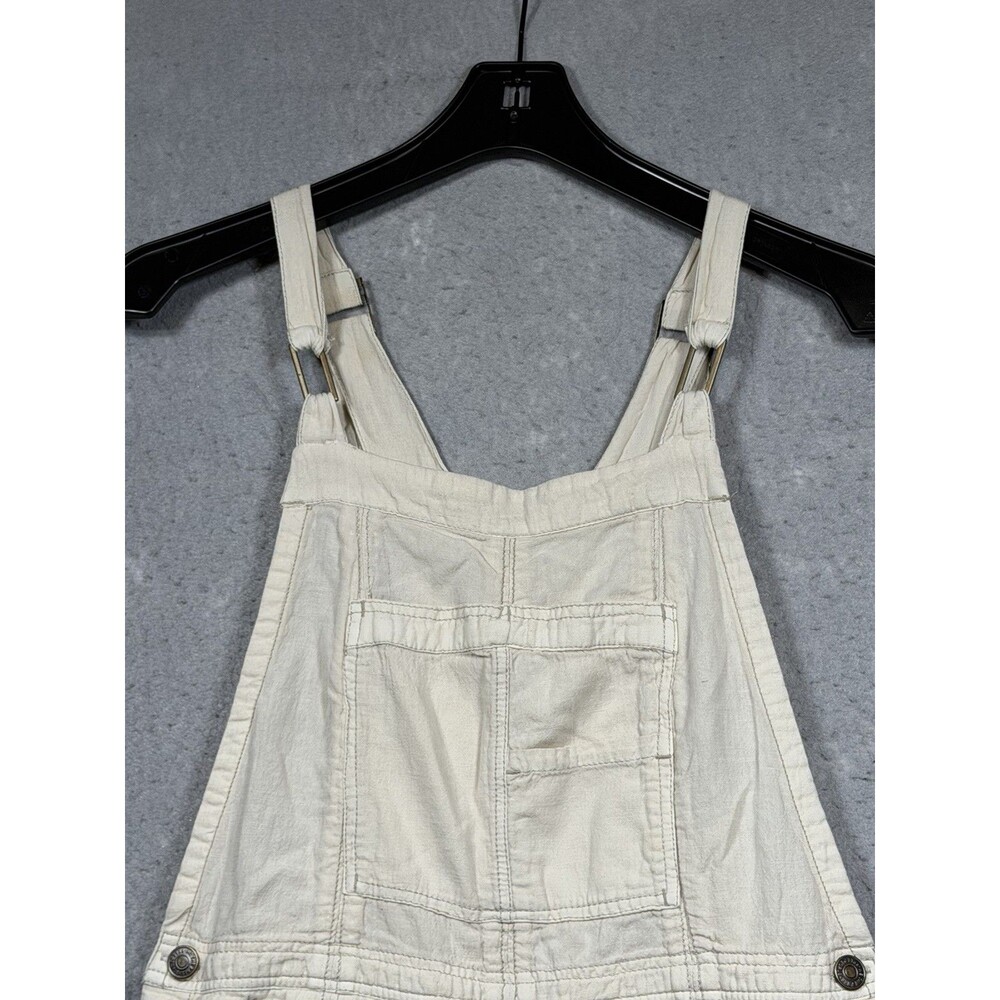 We The Free Free People Overalls Women’s Small Beige Linen Blend Boho Sleeveless - Picture 2 of 13
